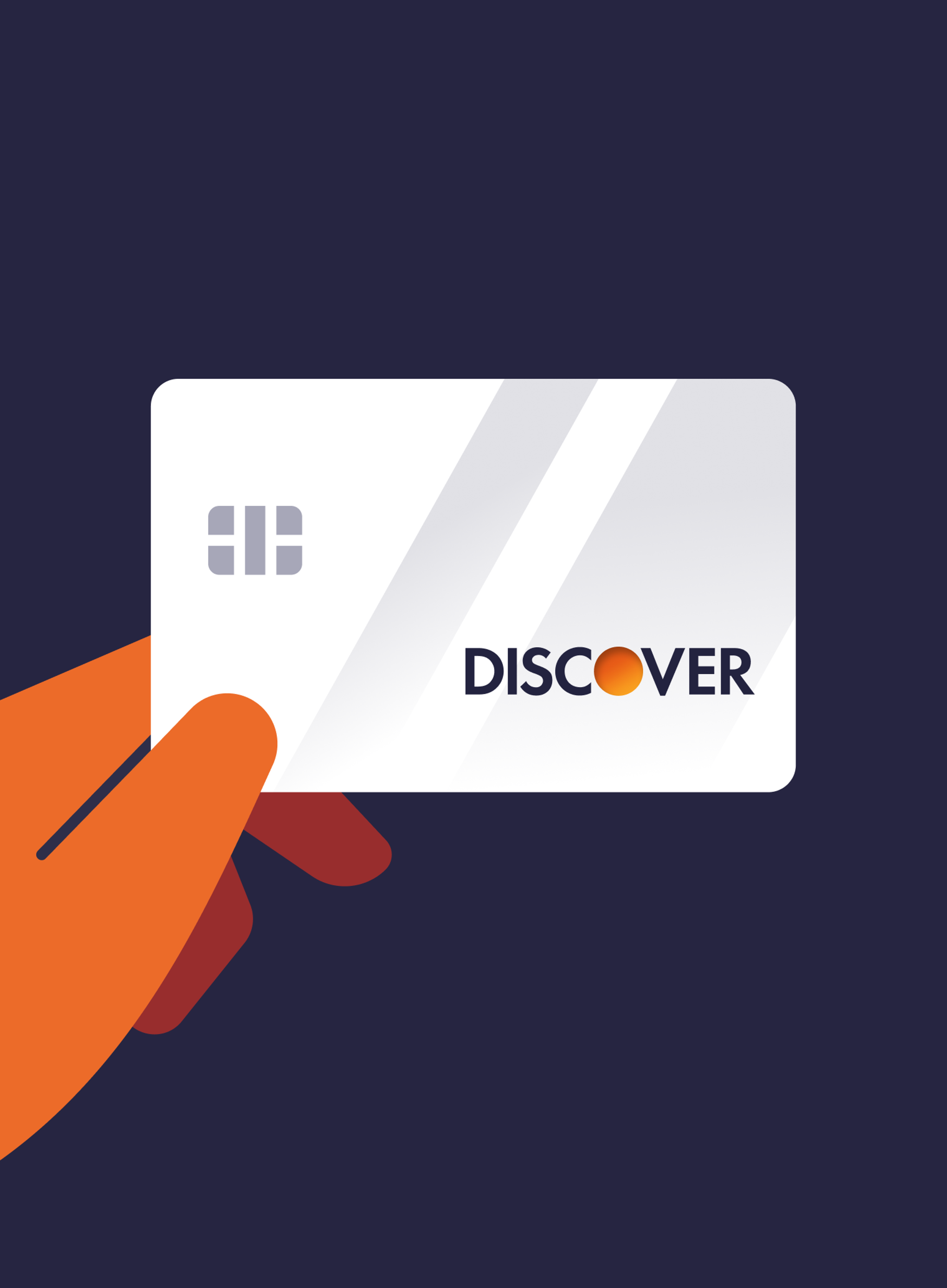 Discover logo on a credit card