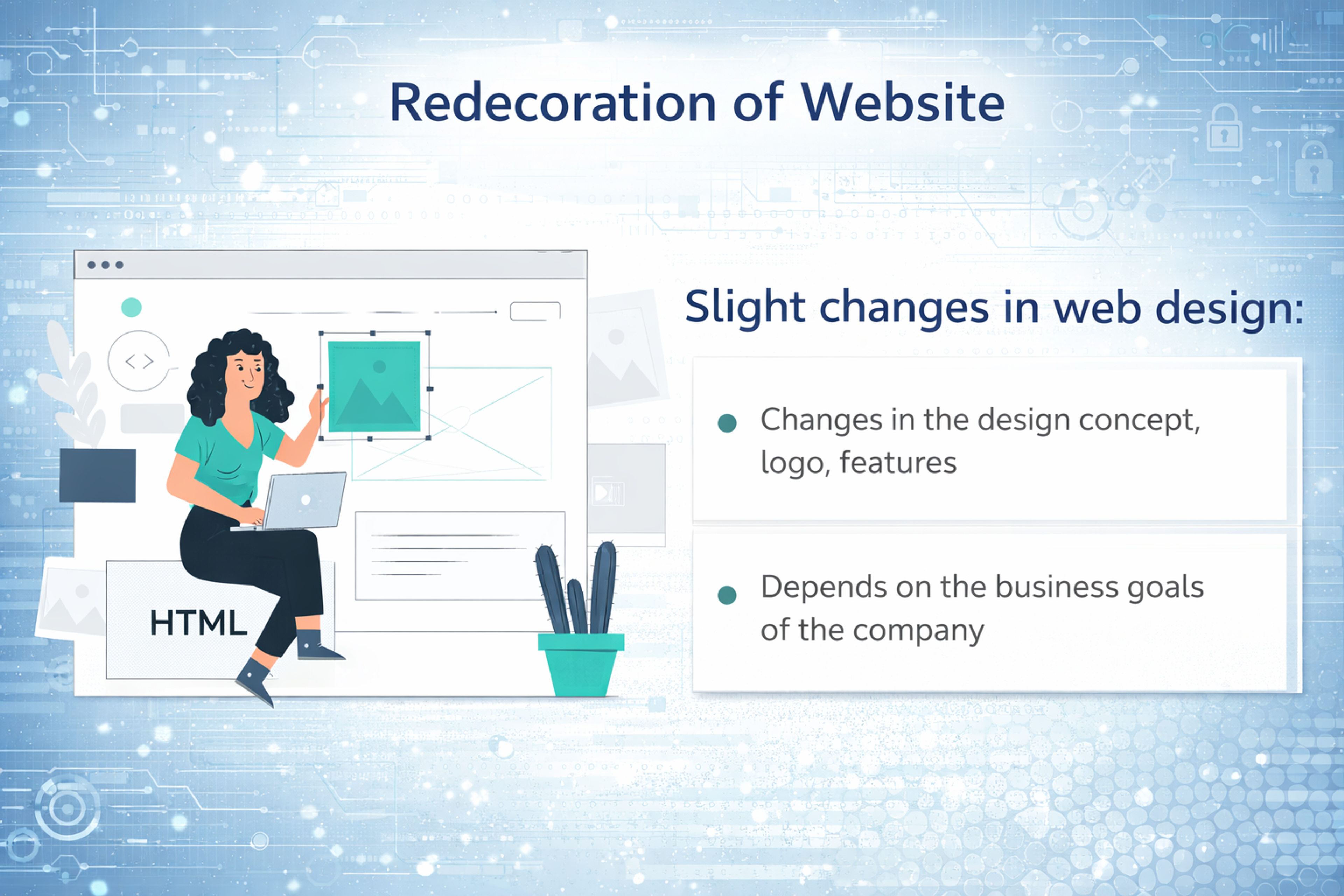 Single changes in web design