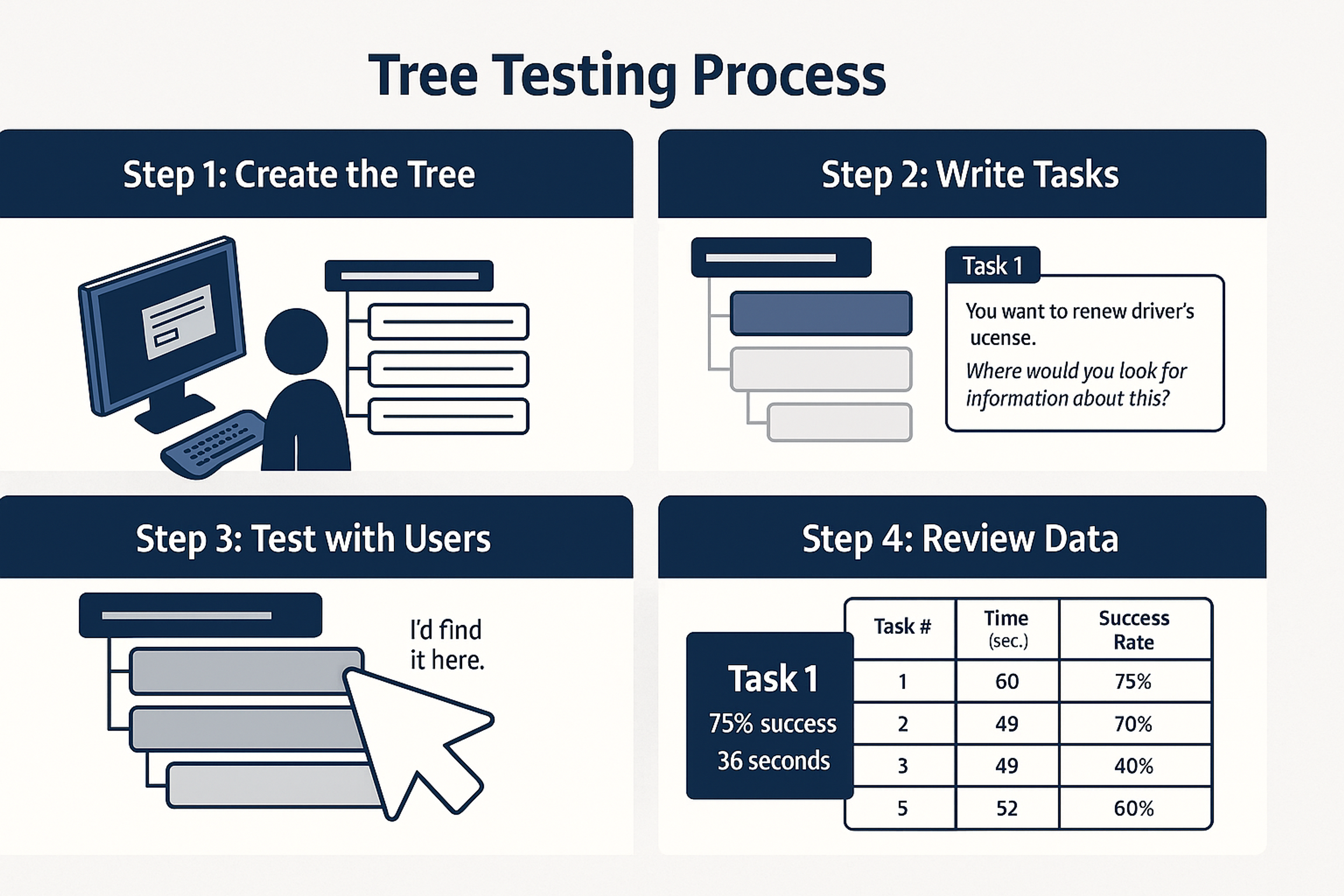 Tree testing process