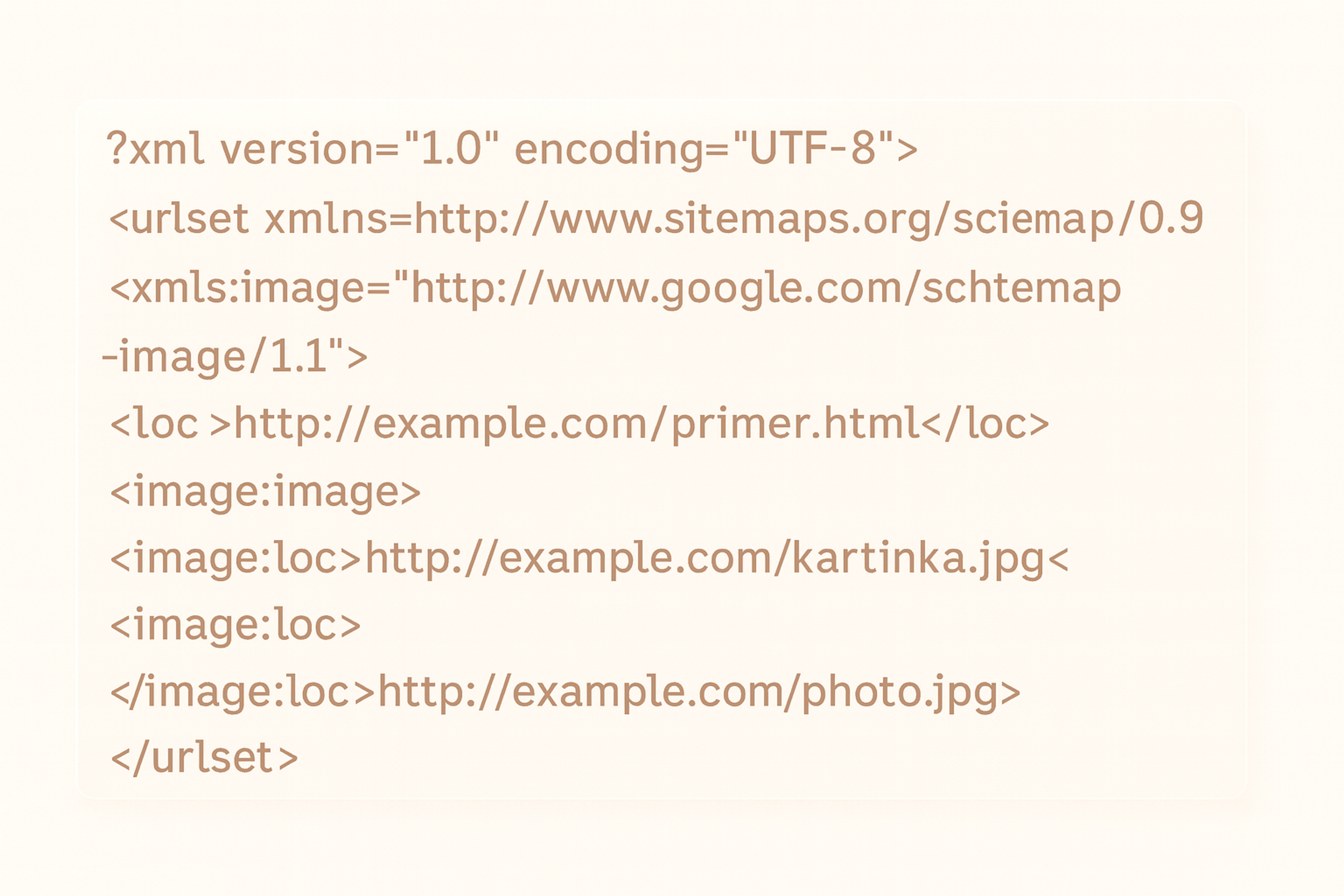 sitemap syntax for images
