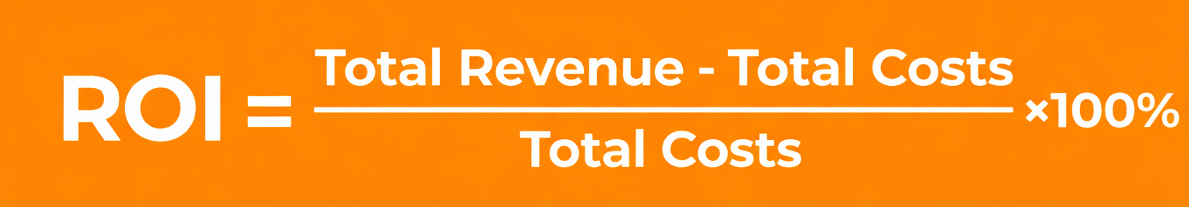 A formula for calculating ROI
