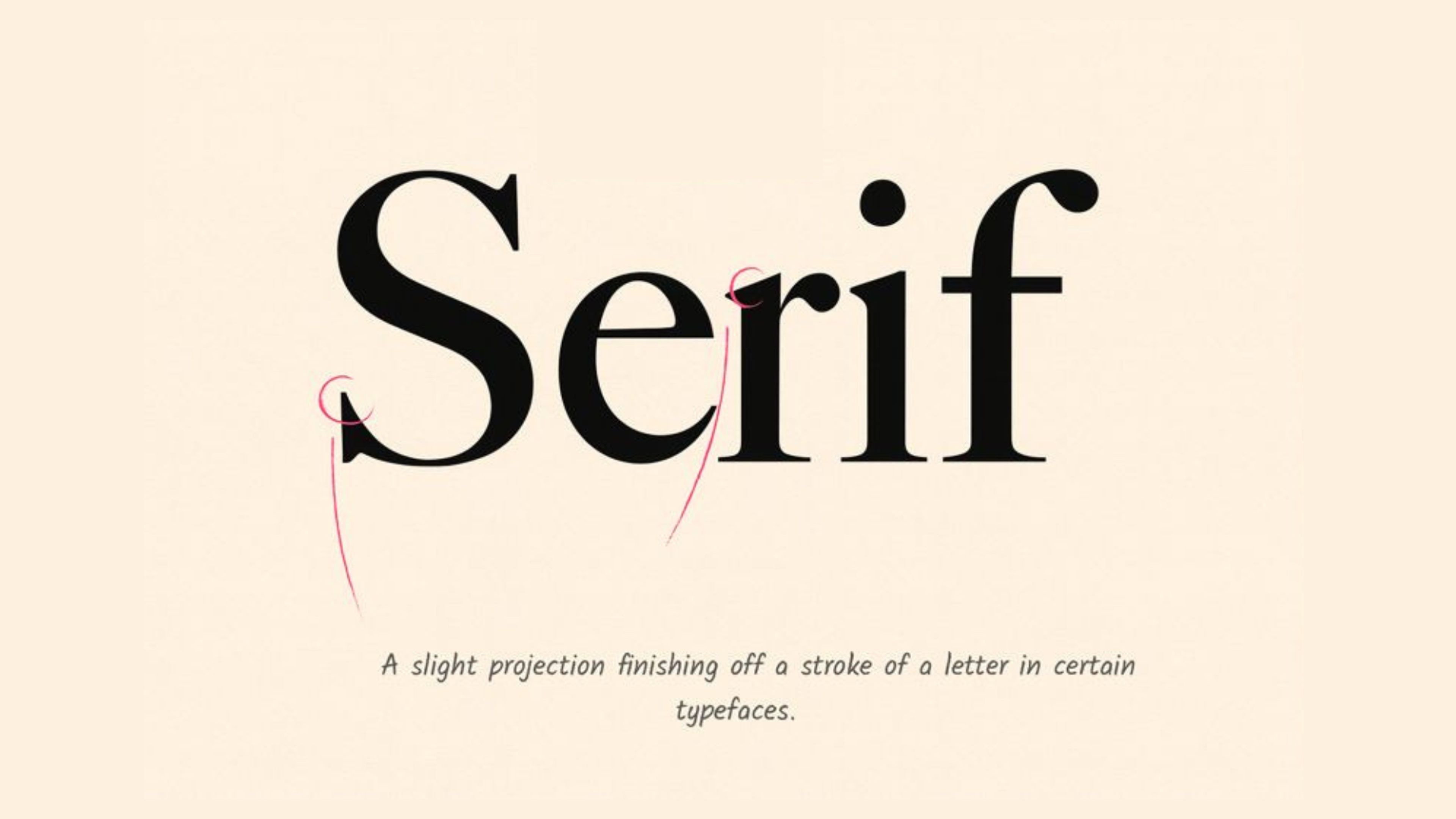 Serif font example