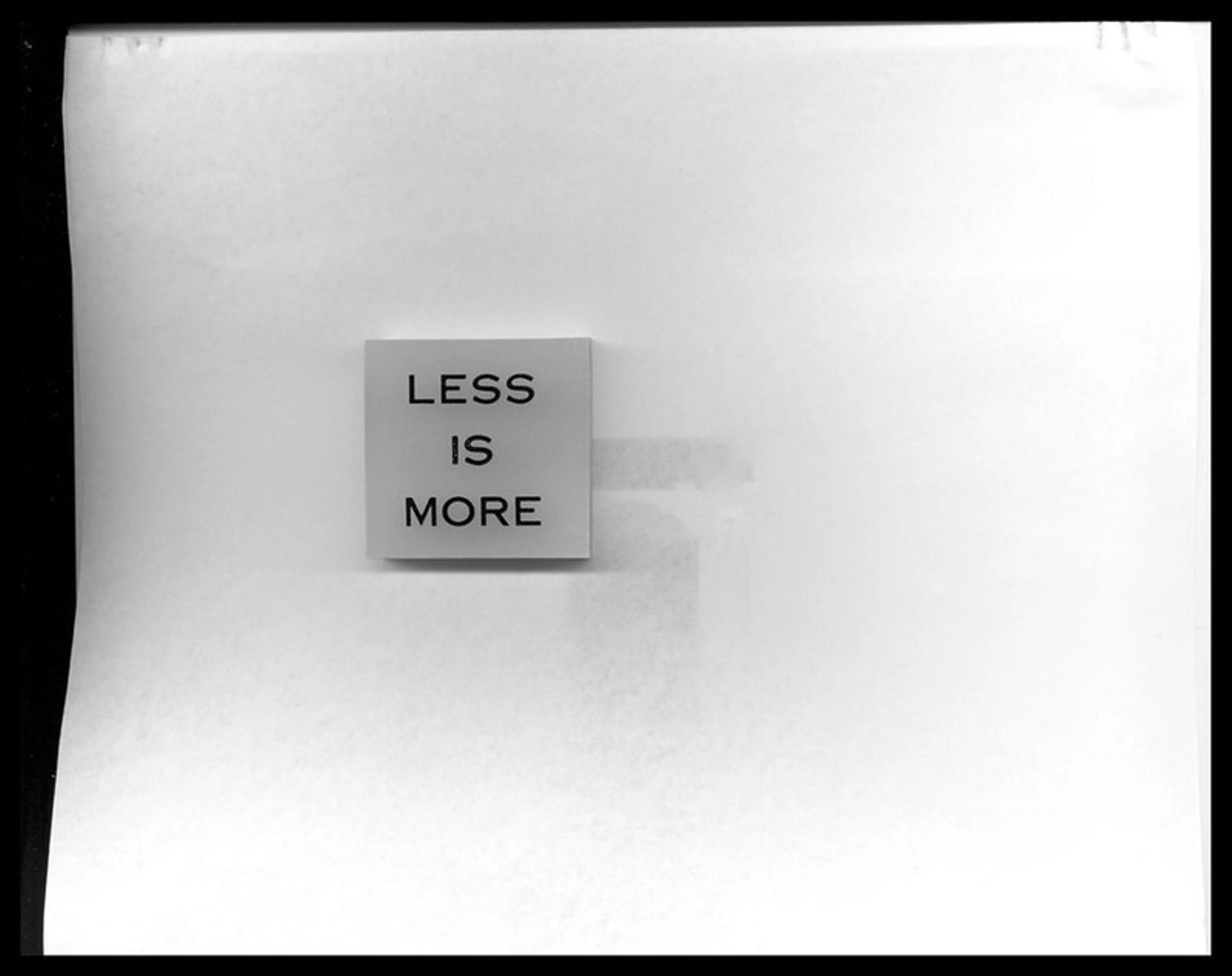 less is more