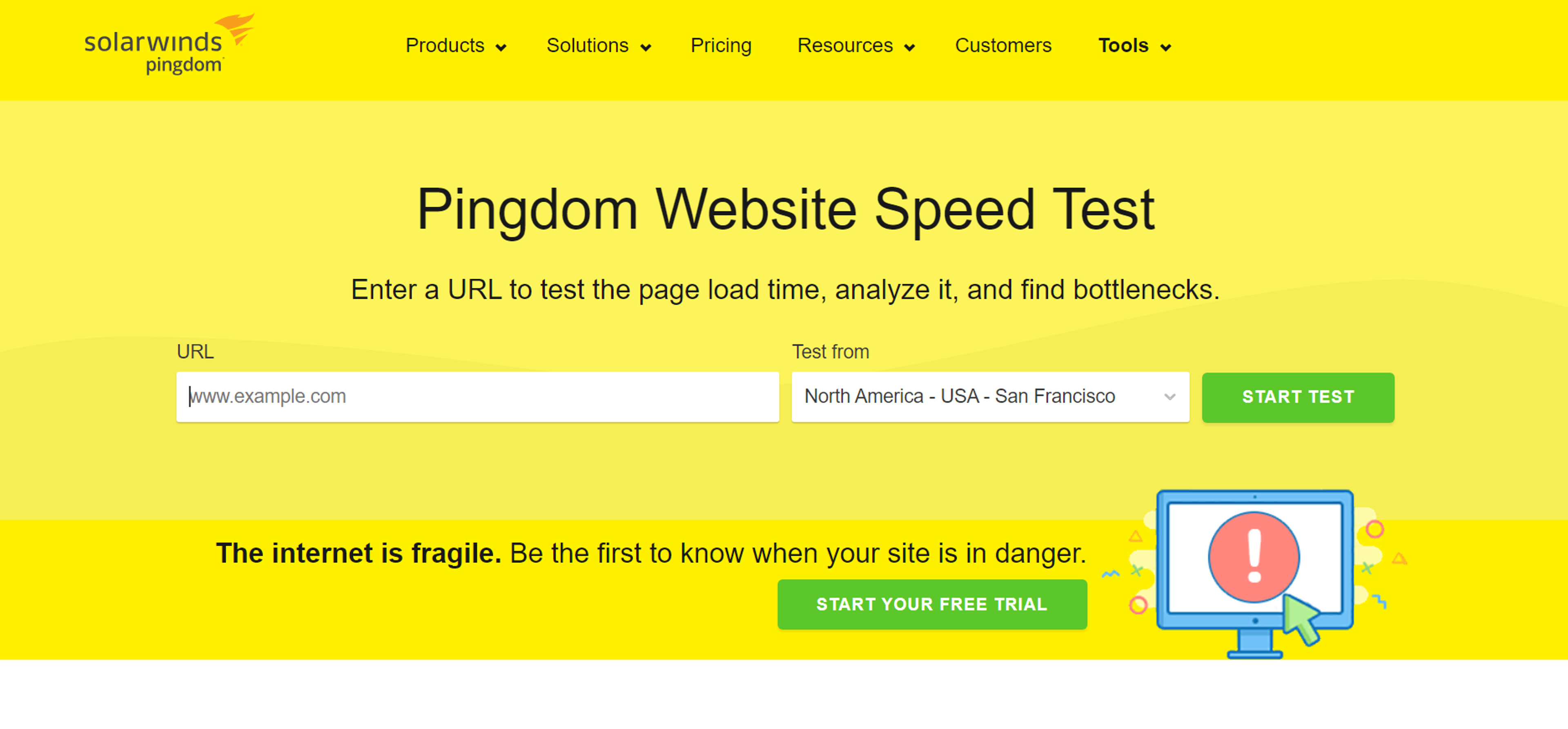 Pingdom Website Speed Test