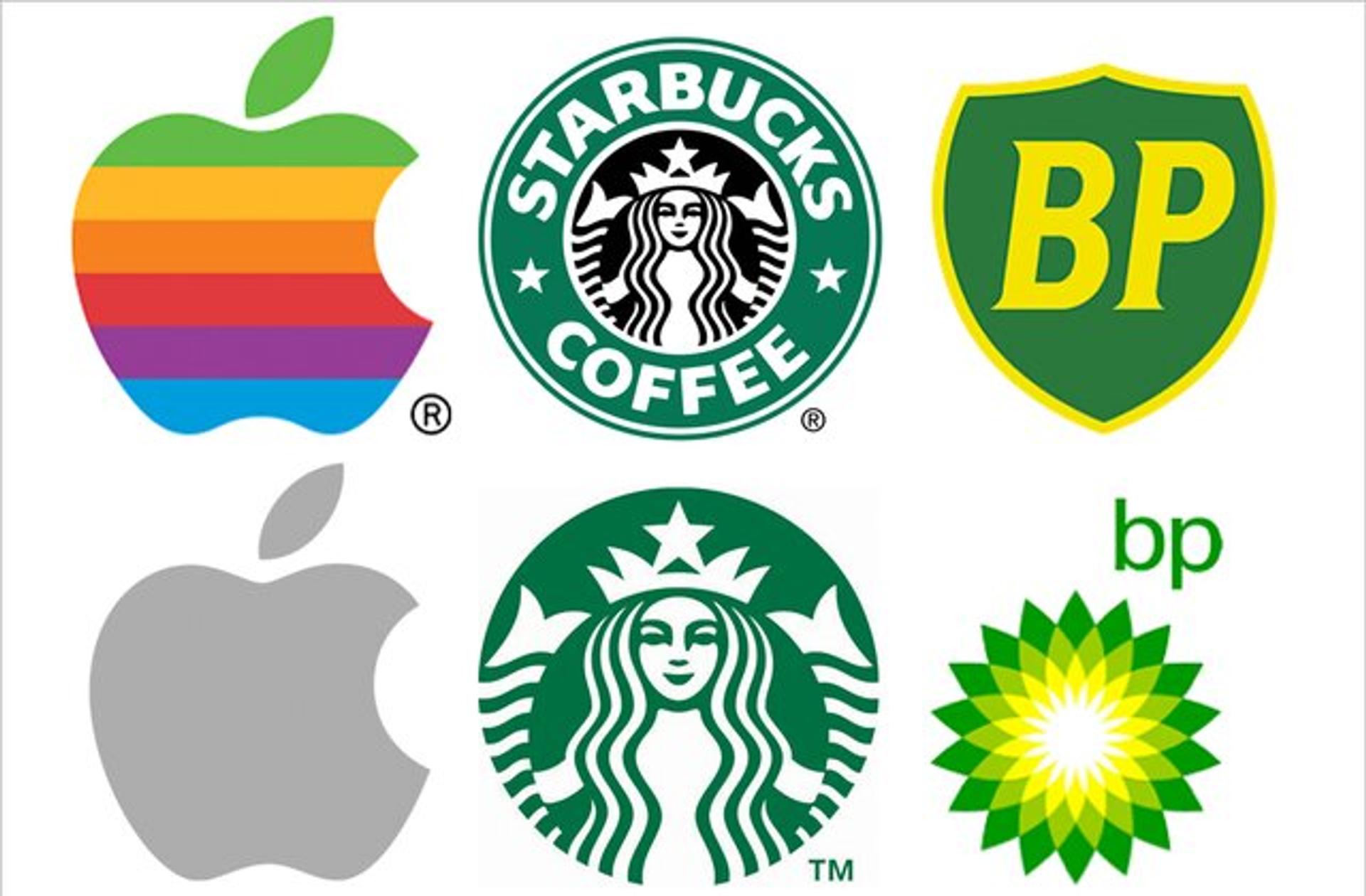 Apple, Starbucks and BP logo evolution 