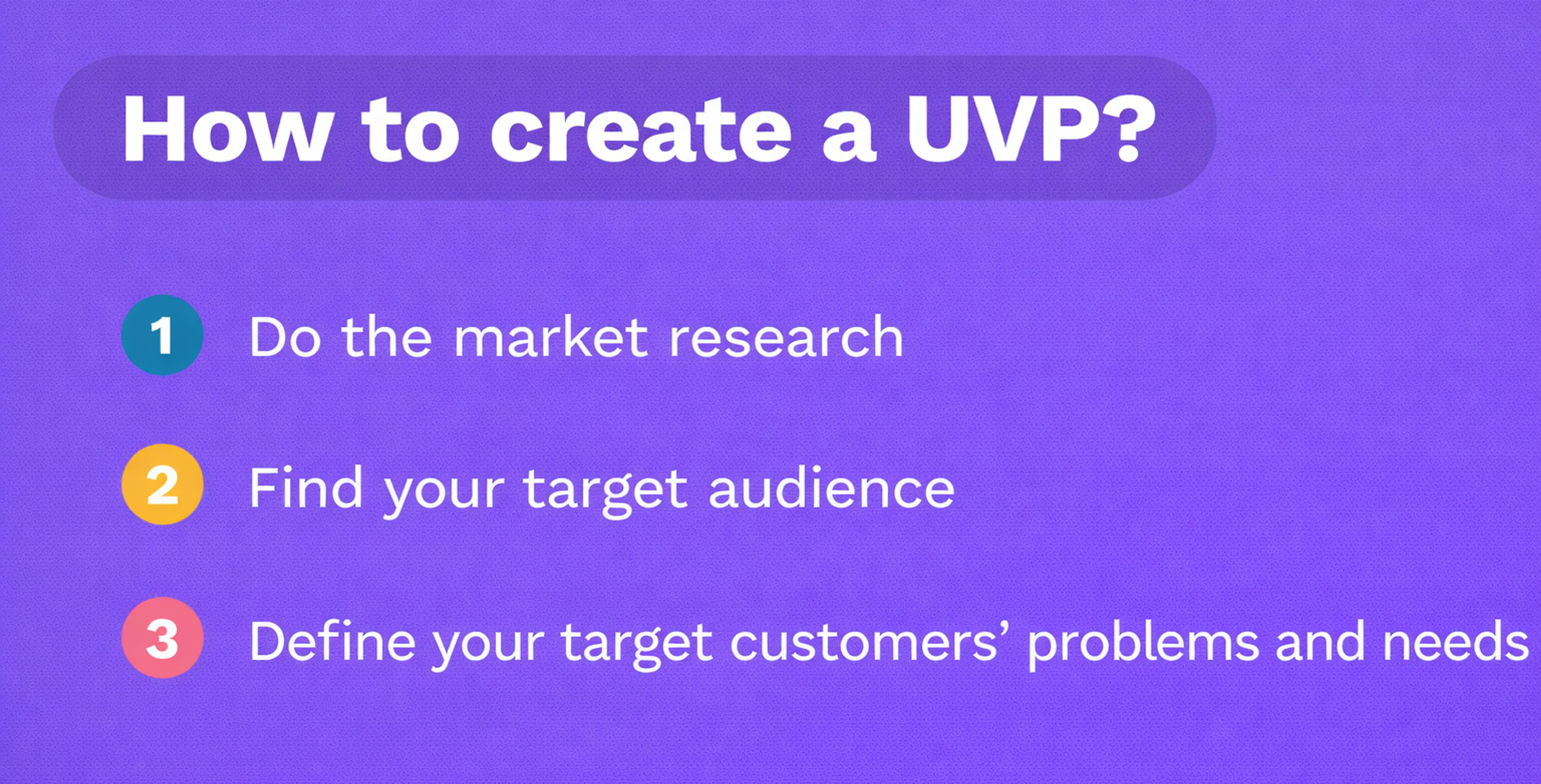 How to create a UVP