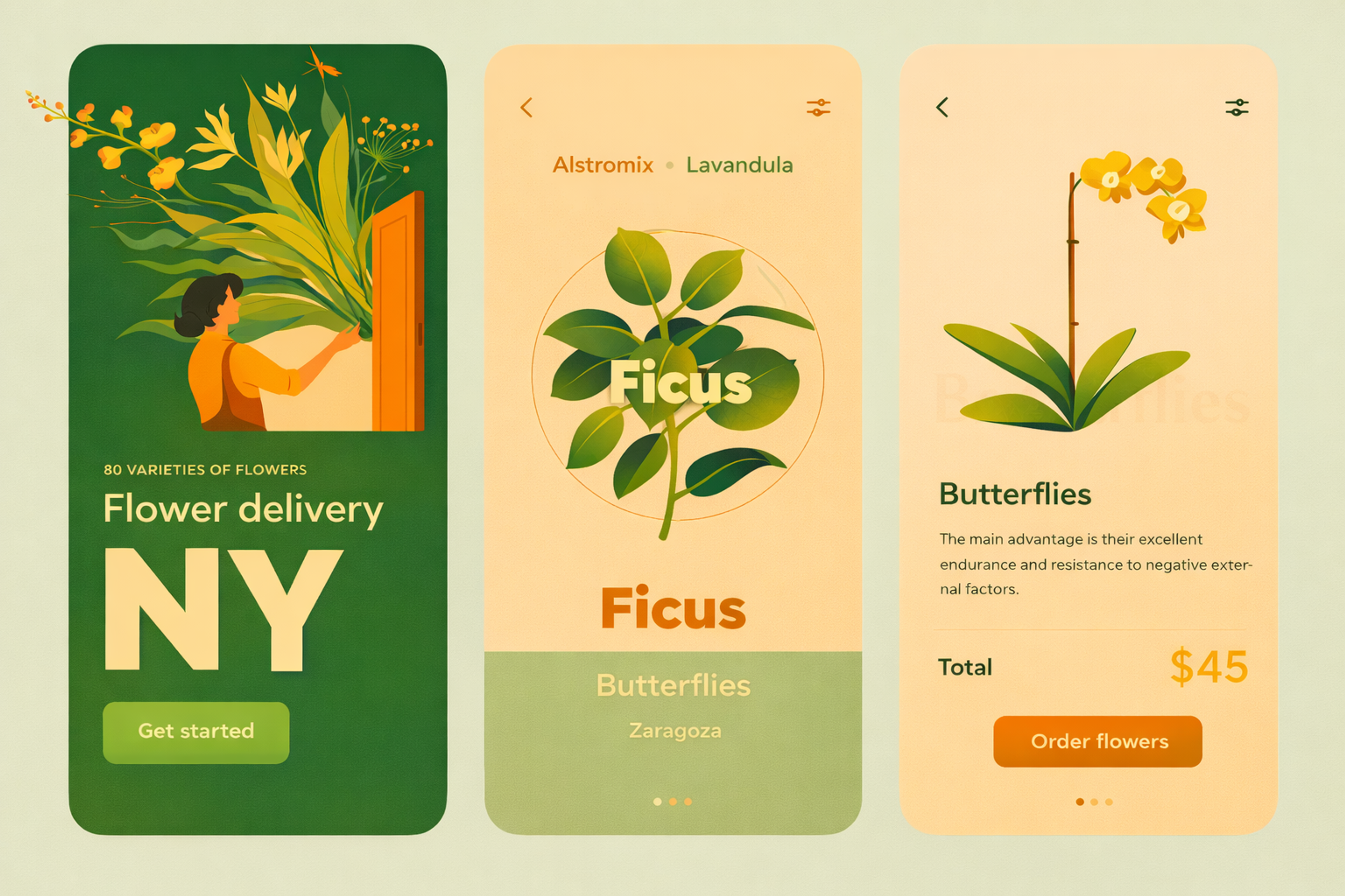 Flower Delivery Mobile App Design