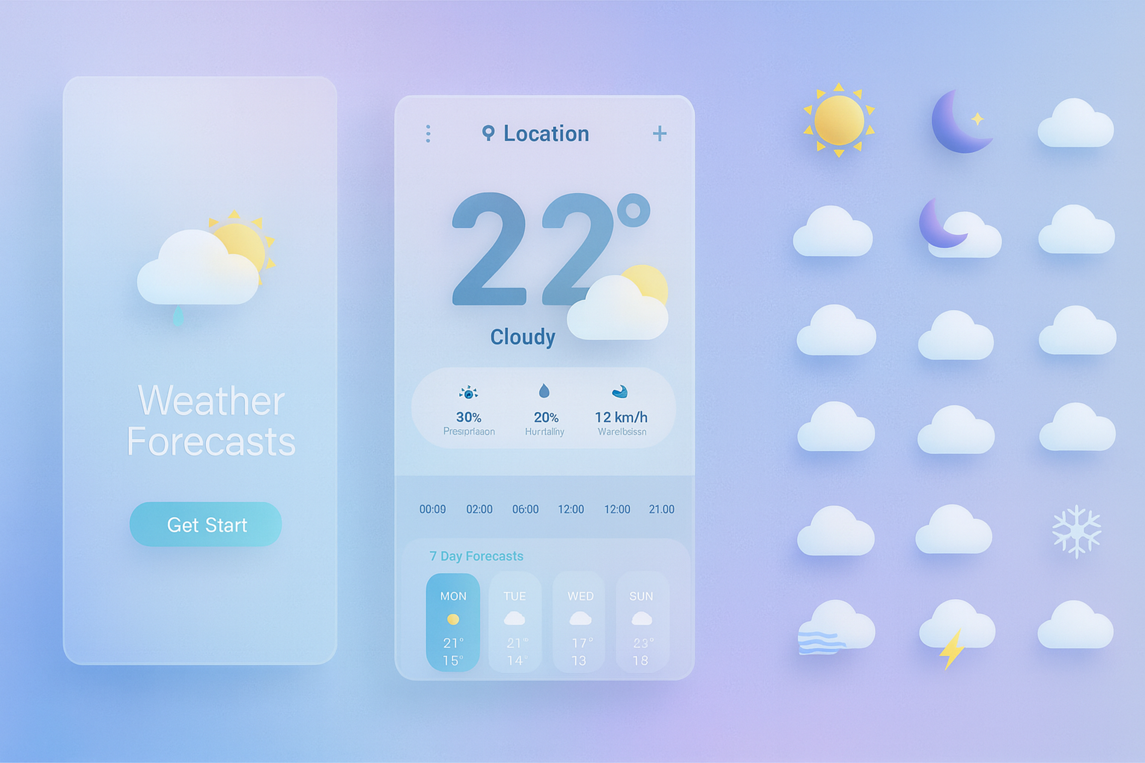 Glassmorphism Weather App