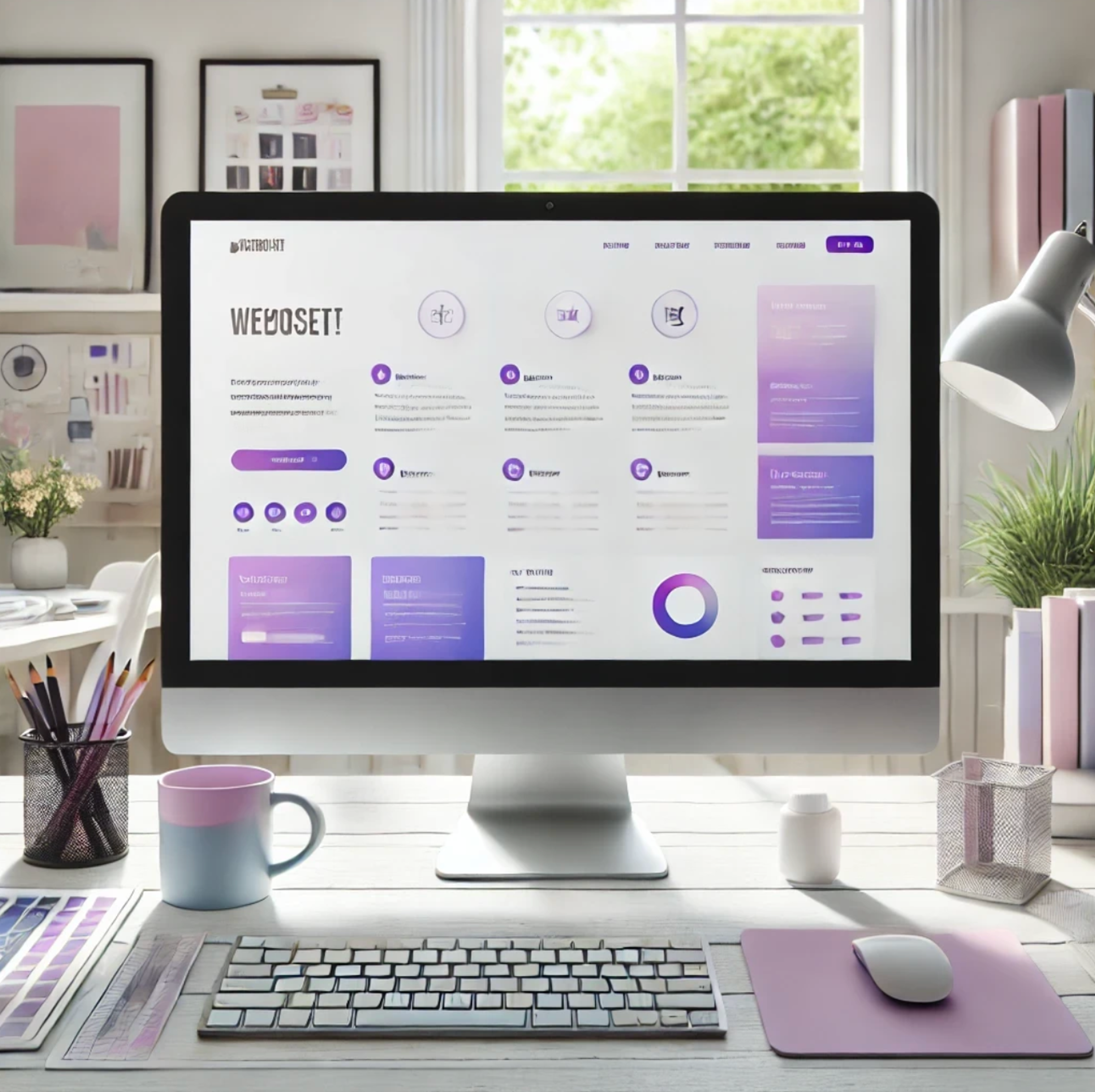 White & Royal Purple