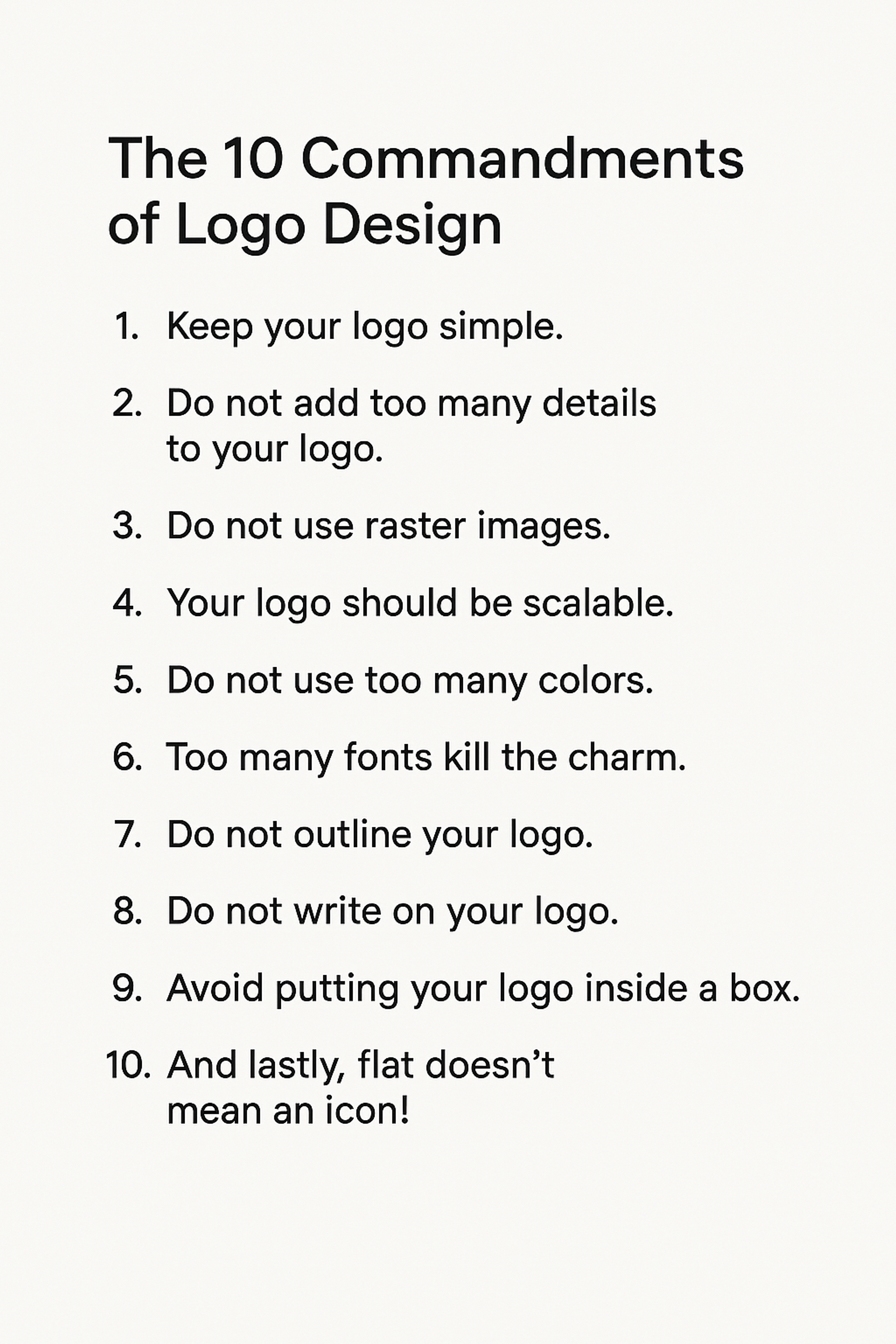 10 commandments of logo design