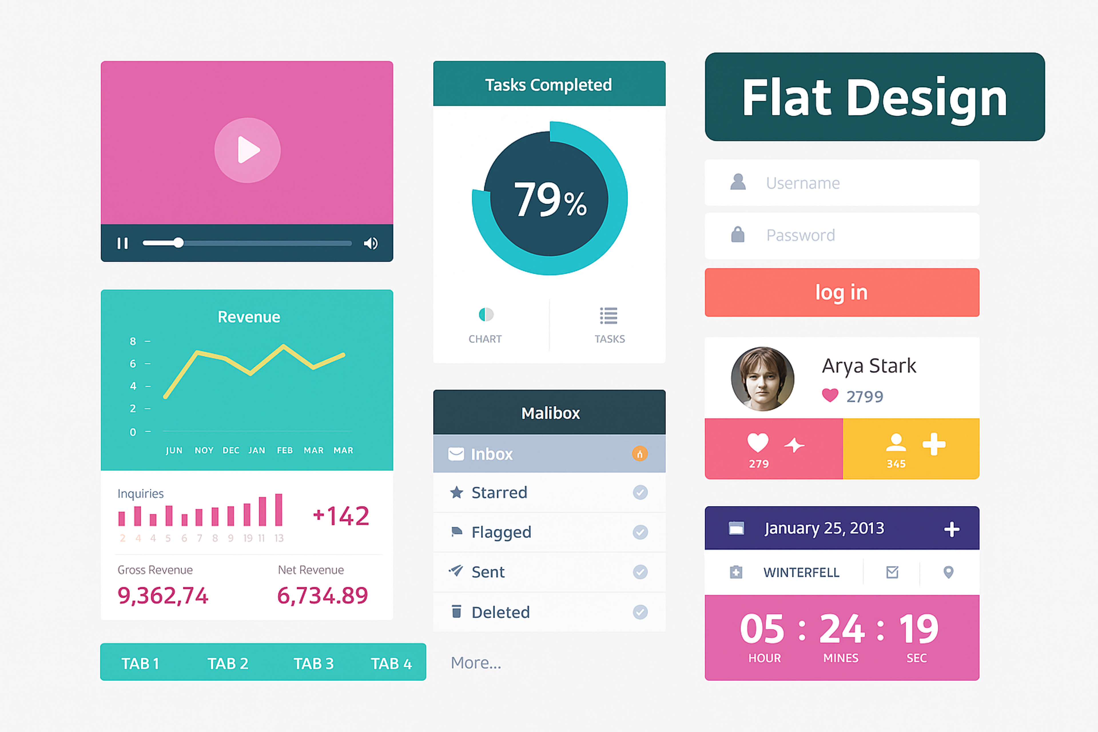 Flat design example