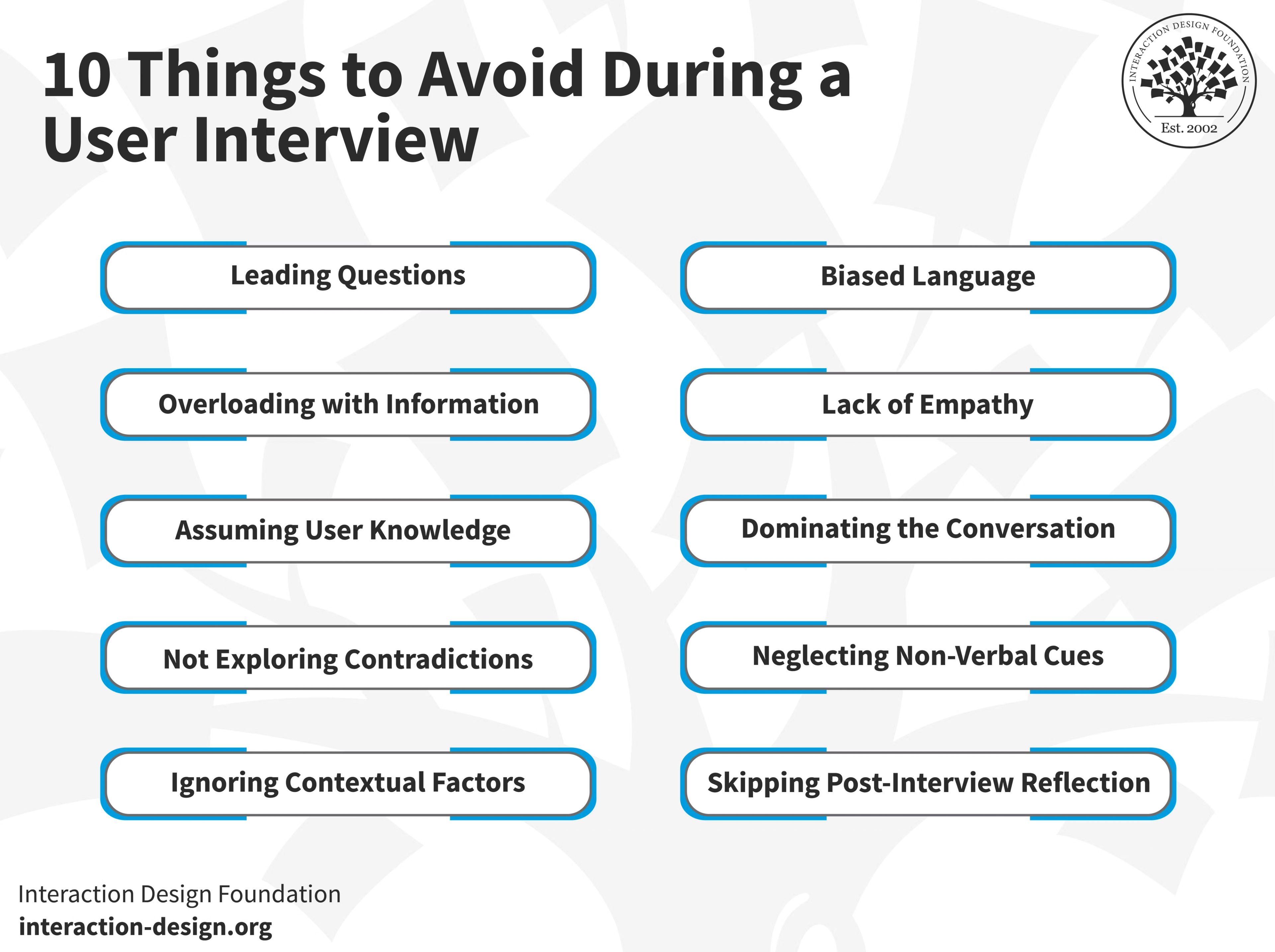 What to Avoid During a User Interview