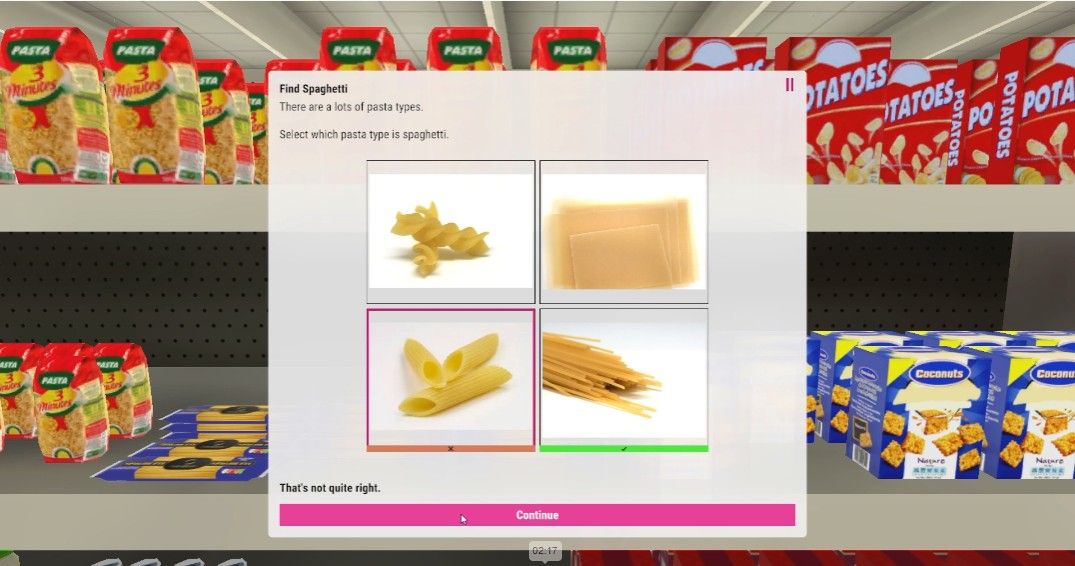 Planning and completing a supermarket shop