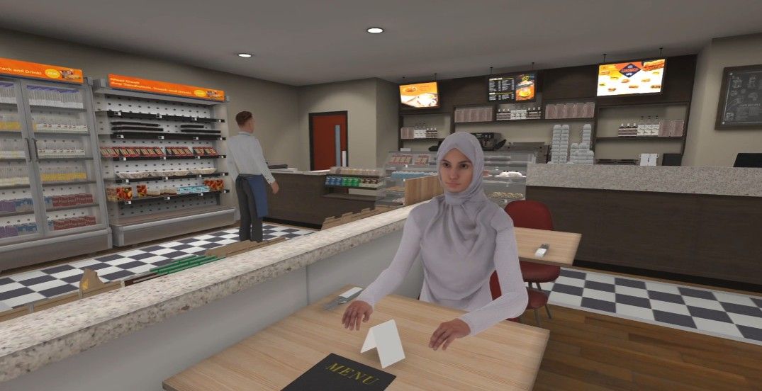 Ordering food and drinks in a café