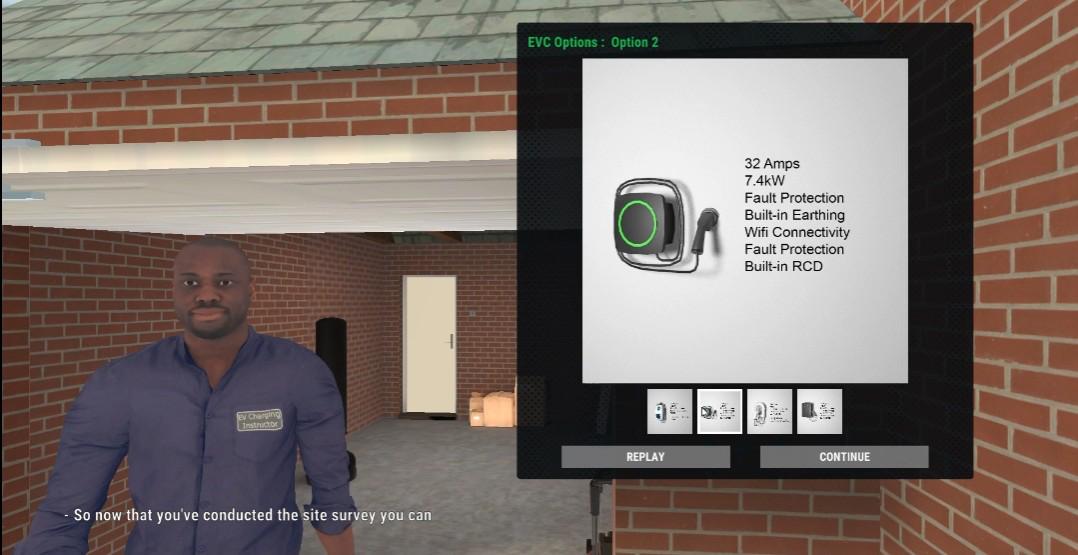 Guided installation of a domestic EV charging unit