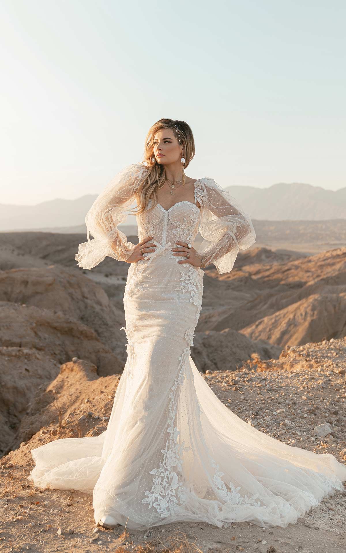 casual denim midi dress for women Women's The Right Impression Medium Wash Cotton | Size: M Style:White Organza Ribbon Cocktail Gown Burlesque performer Polly Rae creating a flowy silhouette