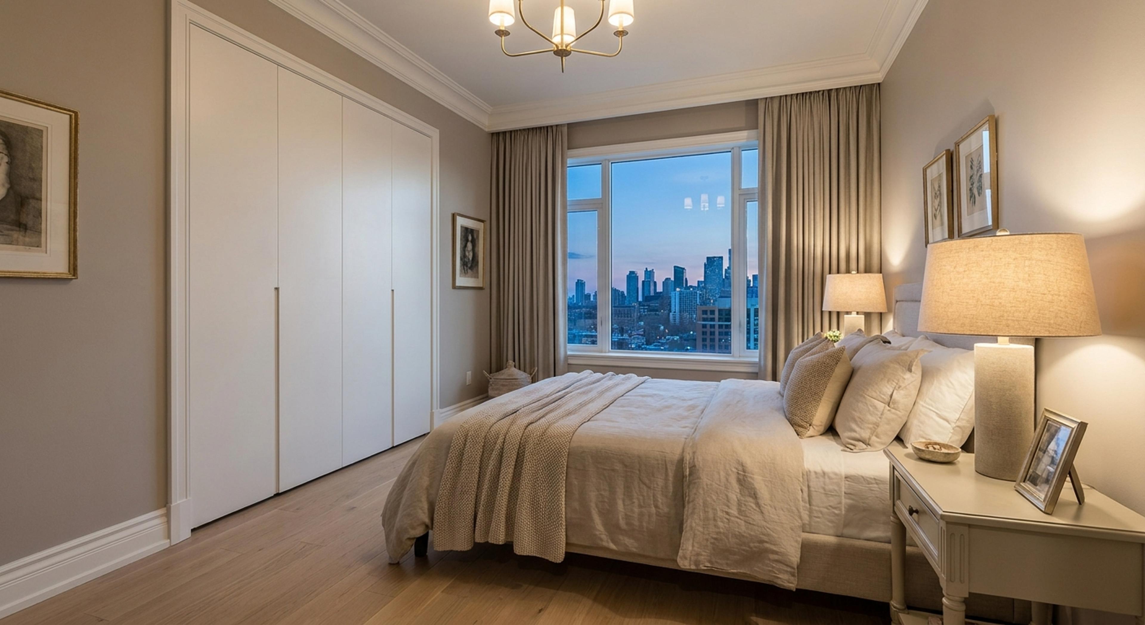 Segundo dormitorio elegante con placard