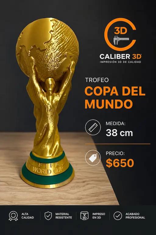 Trofeo Copa del Mundo 38 cm, tamaño real