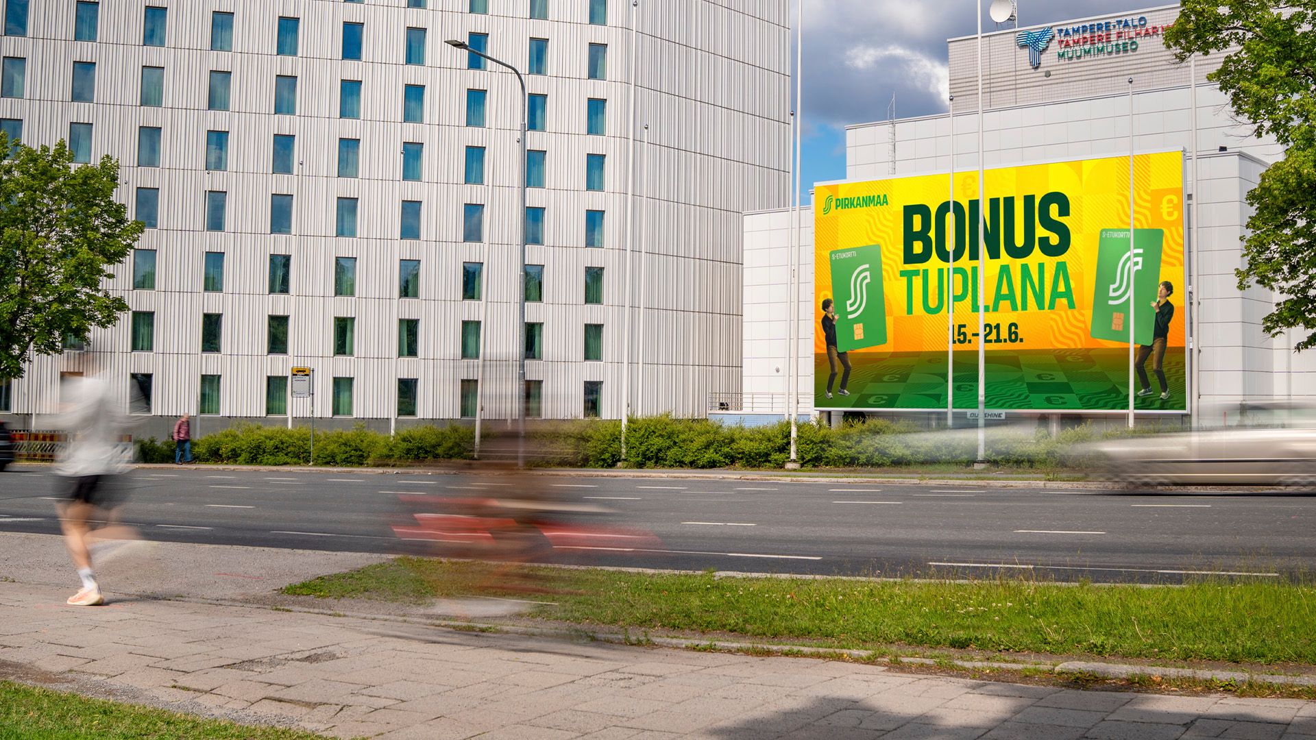 Pirkanmaan Osuuskauppa: Bonus tuplana dominoi Tampereen katuja