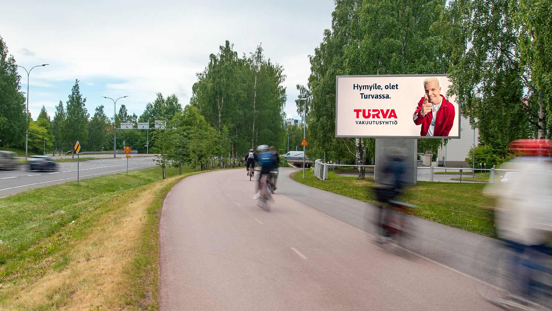 Turva kampanja Oulussa digitaalisella mainospinnalla