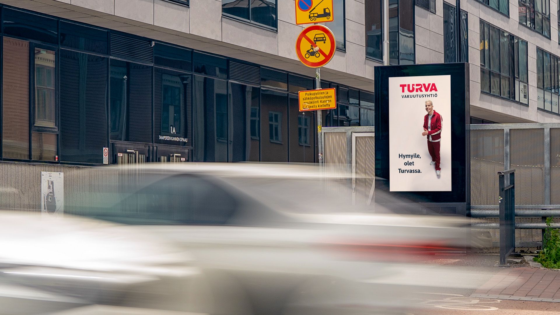 Turva kampanja Tampereella digitaalisella mainospinnalla
