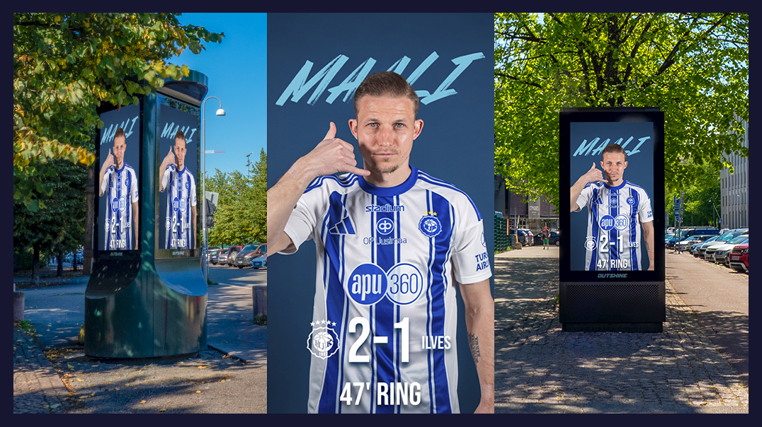 HJK: kentällä ja digipinnoilla