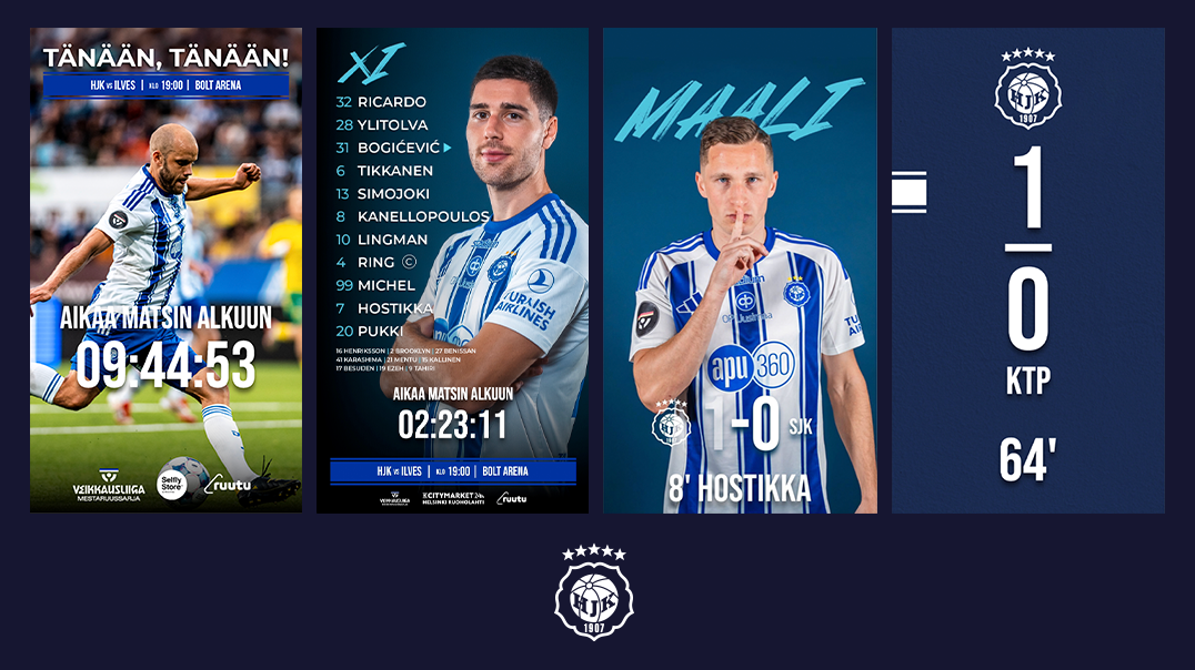 HJK: kentällä ja digipinnoilla