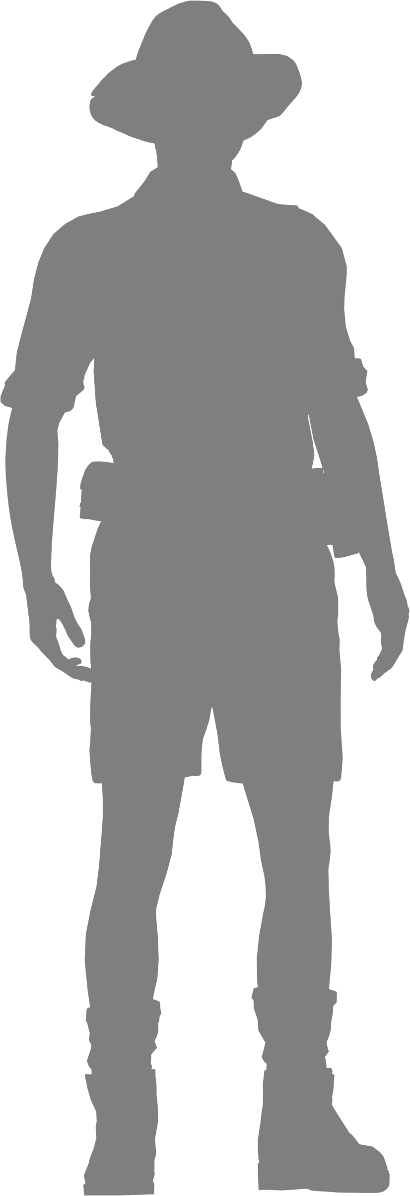 Human silhouette for scale reference