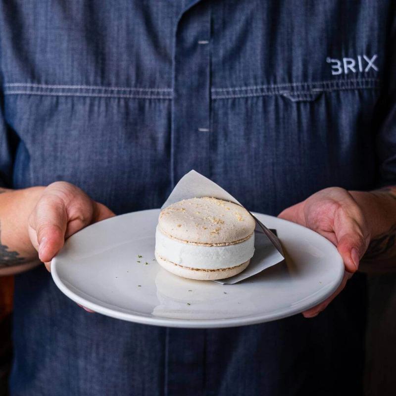 COCONUT MACARON ICE CREAM SANDWICH