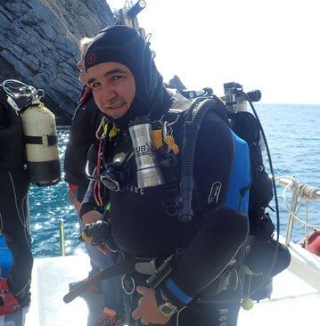 Dominique Ponrouch en plongée