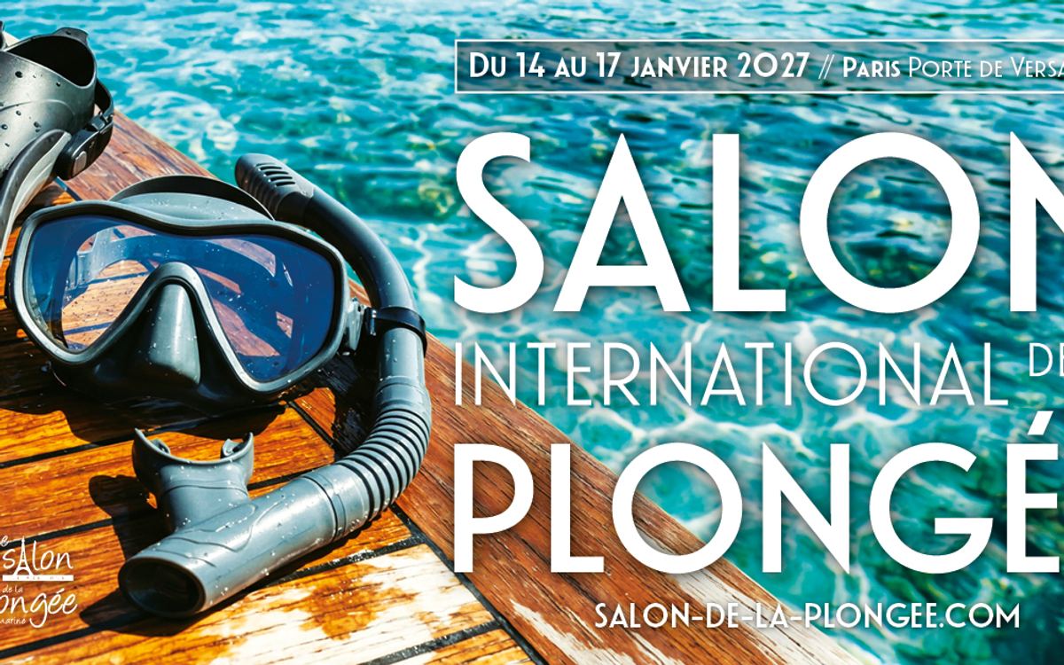 Affiche du Salon international de la plongée 2027, du 14 au 17 janvier à Paris