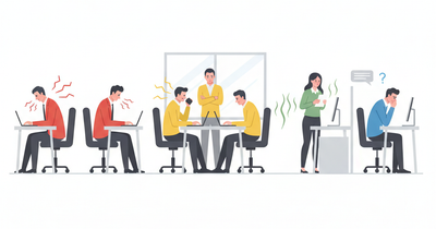 Ilustración del artículo: Conducta pasivo-agresiva en el trabajo: cómo identificarla con DISC