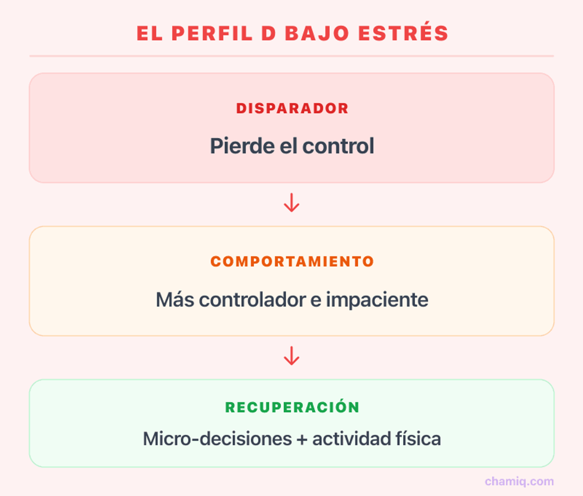 Infografía: el perfil D Dominancia bajo estrés