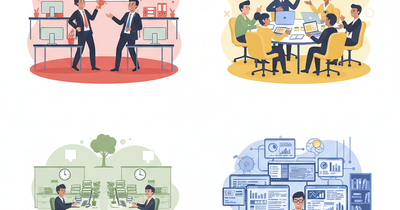 Ilustración del artículo: Tipos de ambiente laboral y cómo DISC explica cada uno