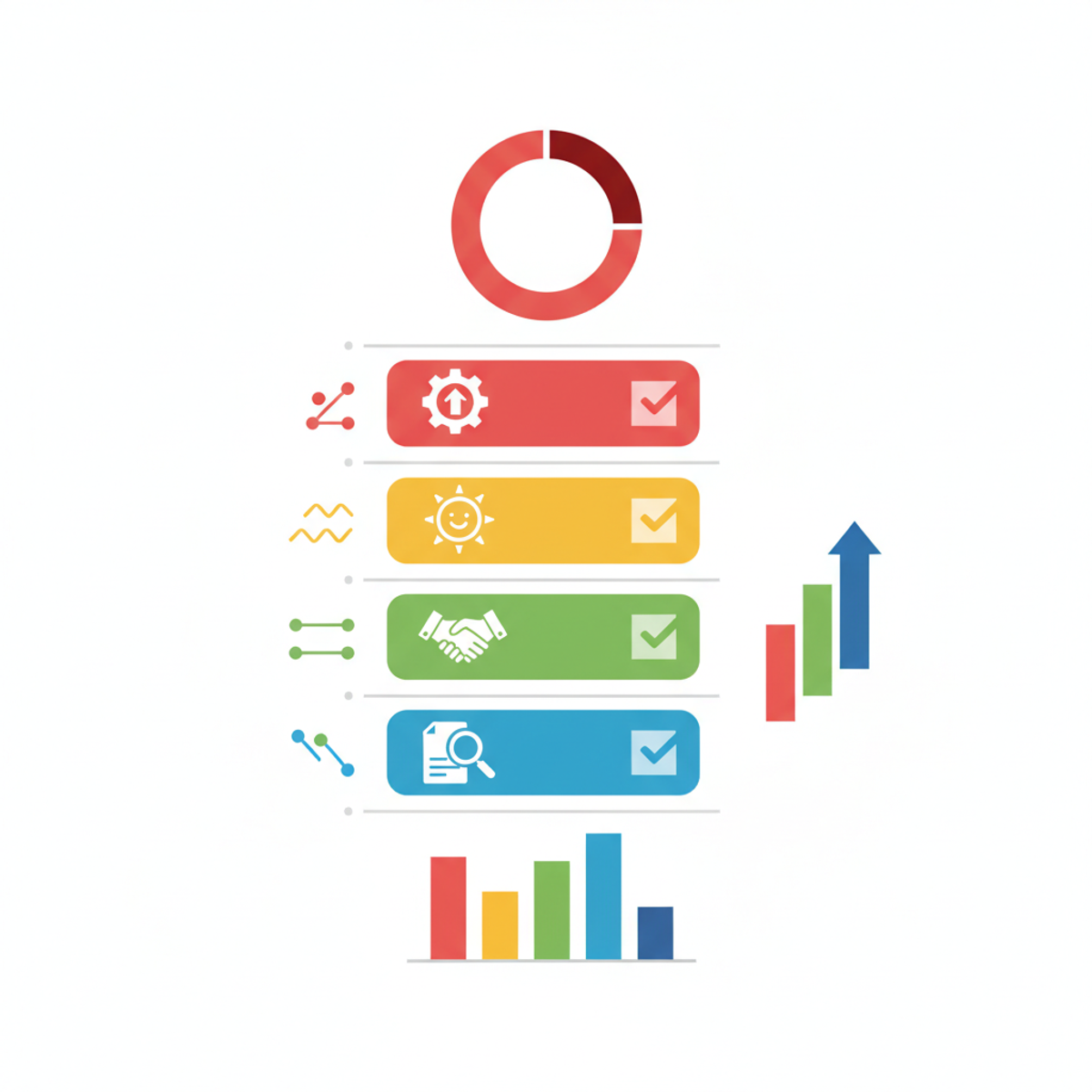 Infografía con checklist visual para líderes