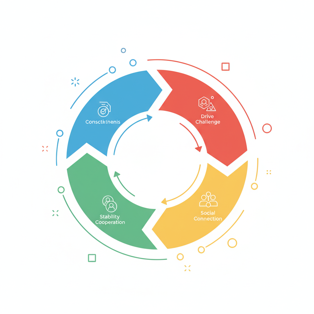 Proceso circular de construcción cultural con metodología DISC