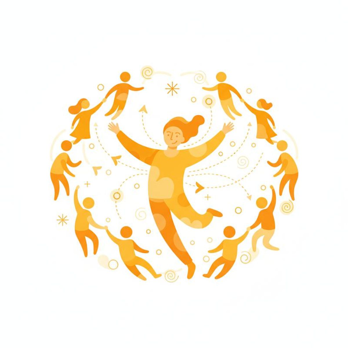 Ilustración perfil I conexión social y entusiasmo