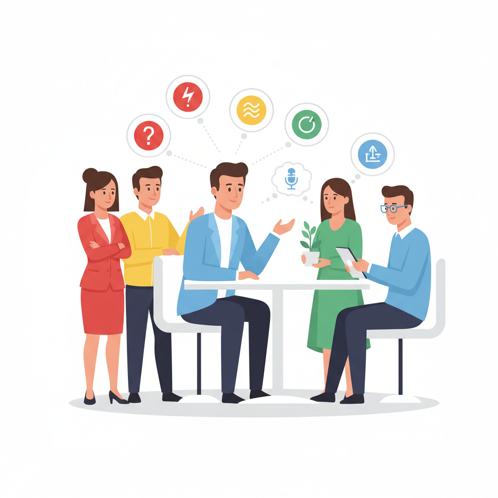 Ilustración del artículo: Preguntas de coaching por perfil DISC