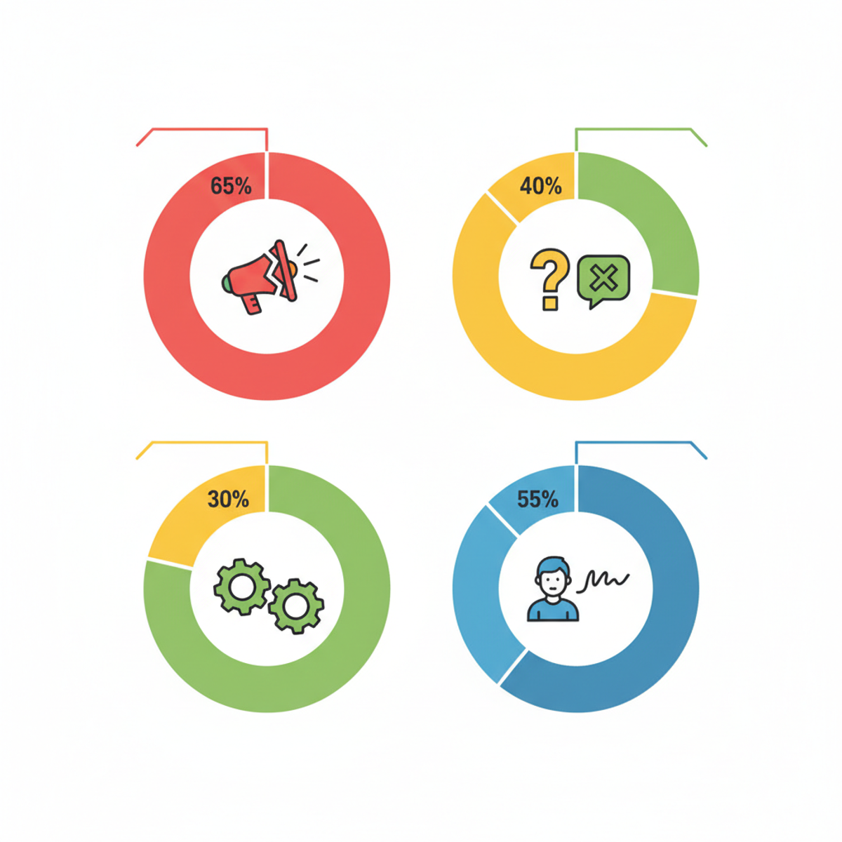 Infografía con las estadísticas de errores de comunicación más impactantes