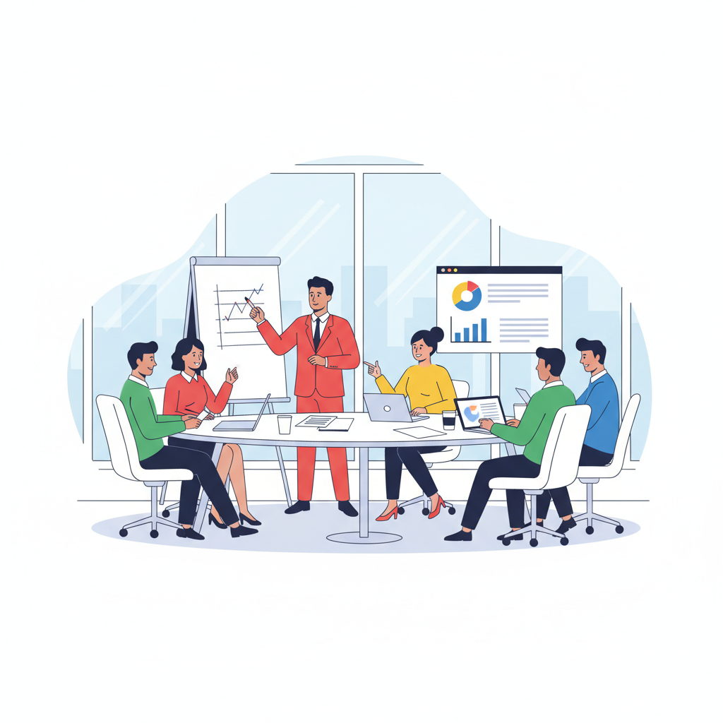 Ilustración del artículo: Reuniones efectivas con equipos mixtos DISC