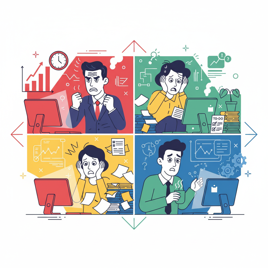 Ilustración del artículo: Ambiente laboral hostil: cómo cada perfil DISC reacciona y qué hacer