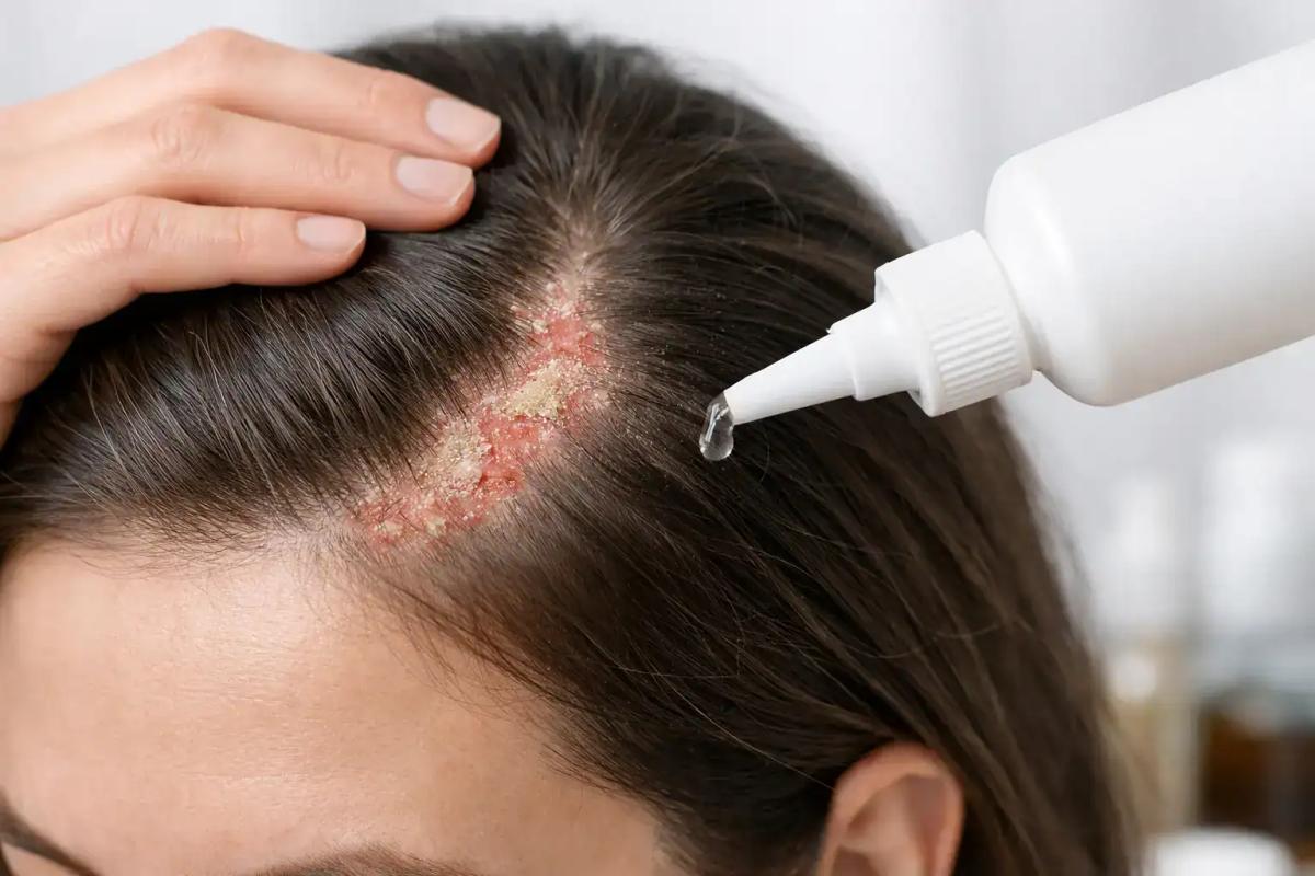 Điều trị tình trạng rụng tóc do viêm da đầu 