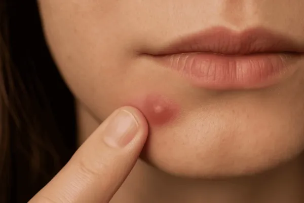 Mụn dưới da gây đau nhức 