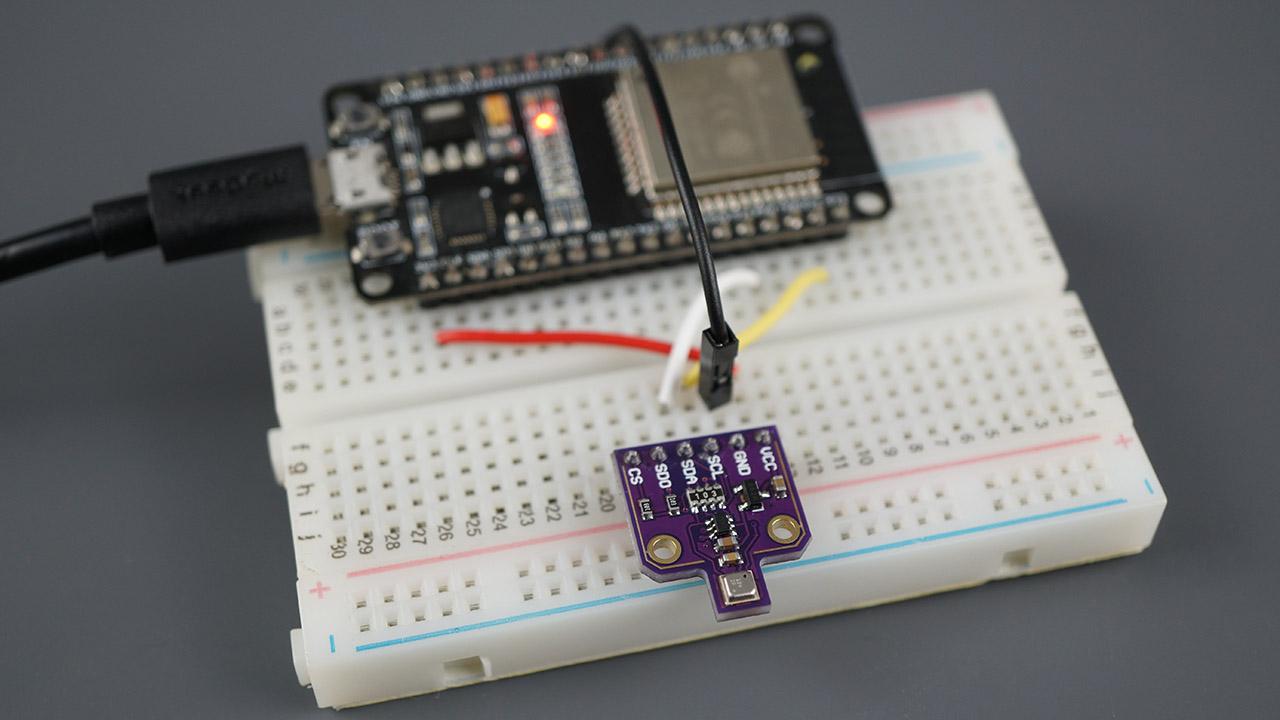 ESP32 + BME680 – měření prostředí (teplota, vlhkost, tlak, kvalita vzduchu)