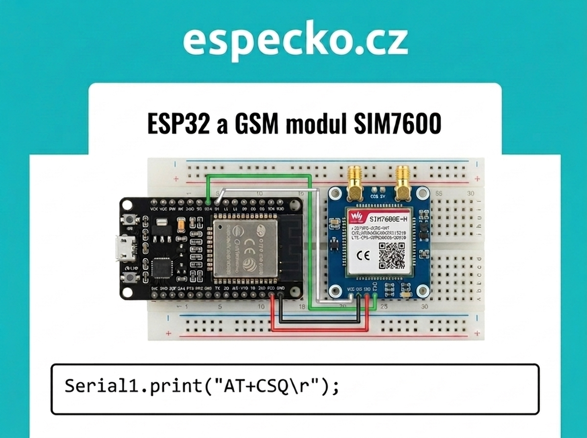 ESP32 a GSM modul SIM7600