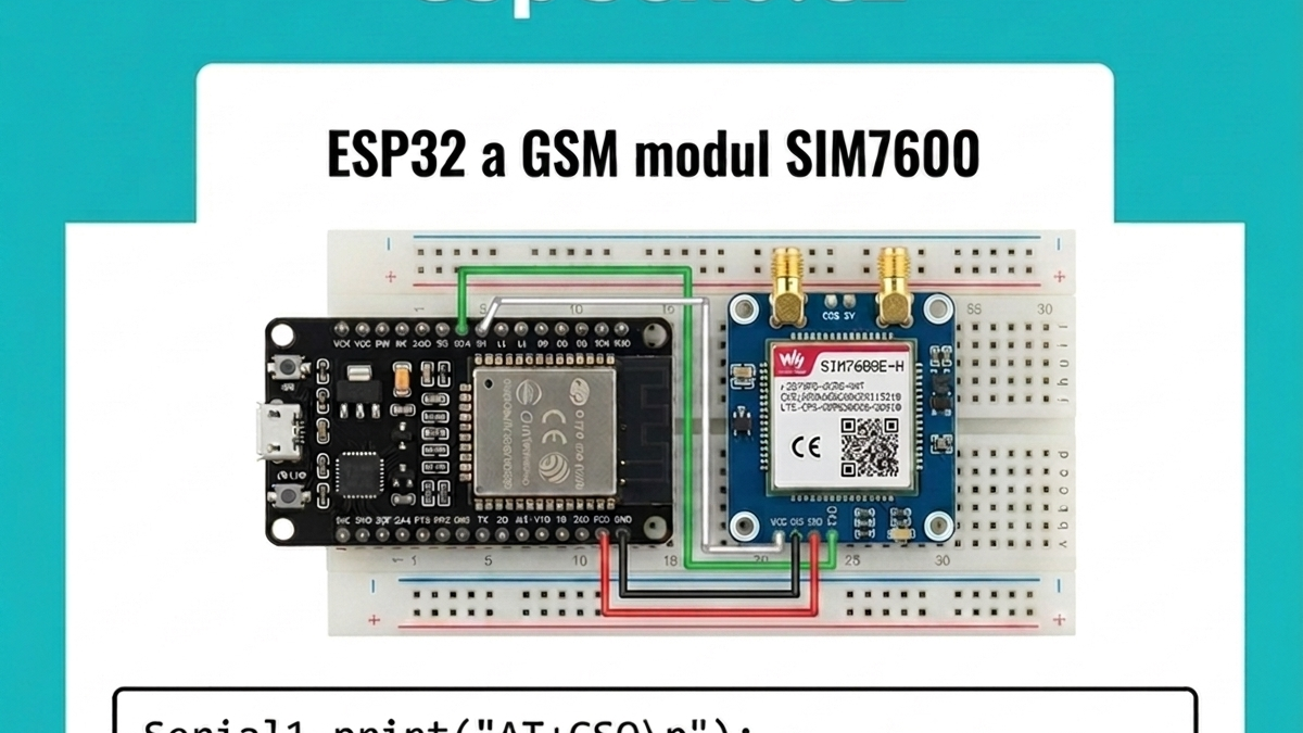 ESP32 a GSM modul SIM7600