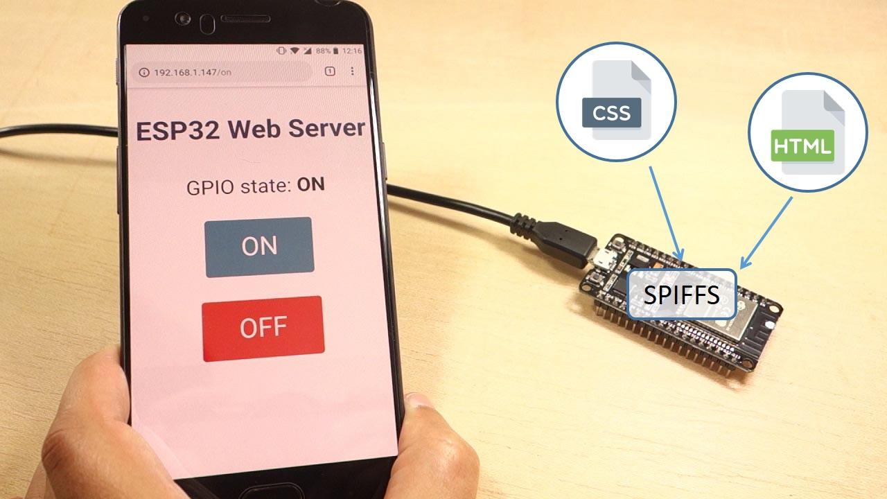 ESP32 Web Server se SPIFFS (SPI Flash File System)