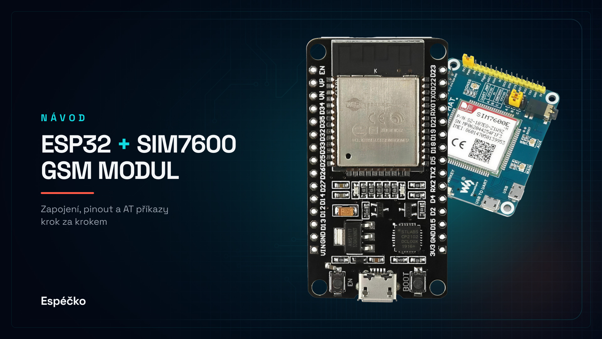 ESP32 a GSM modul SIM7600