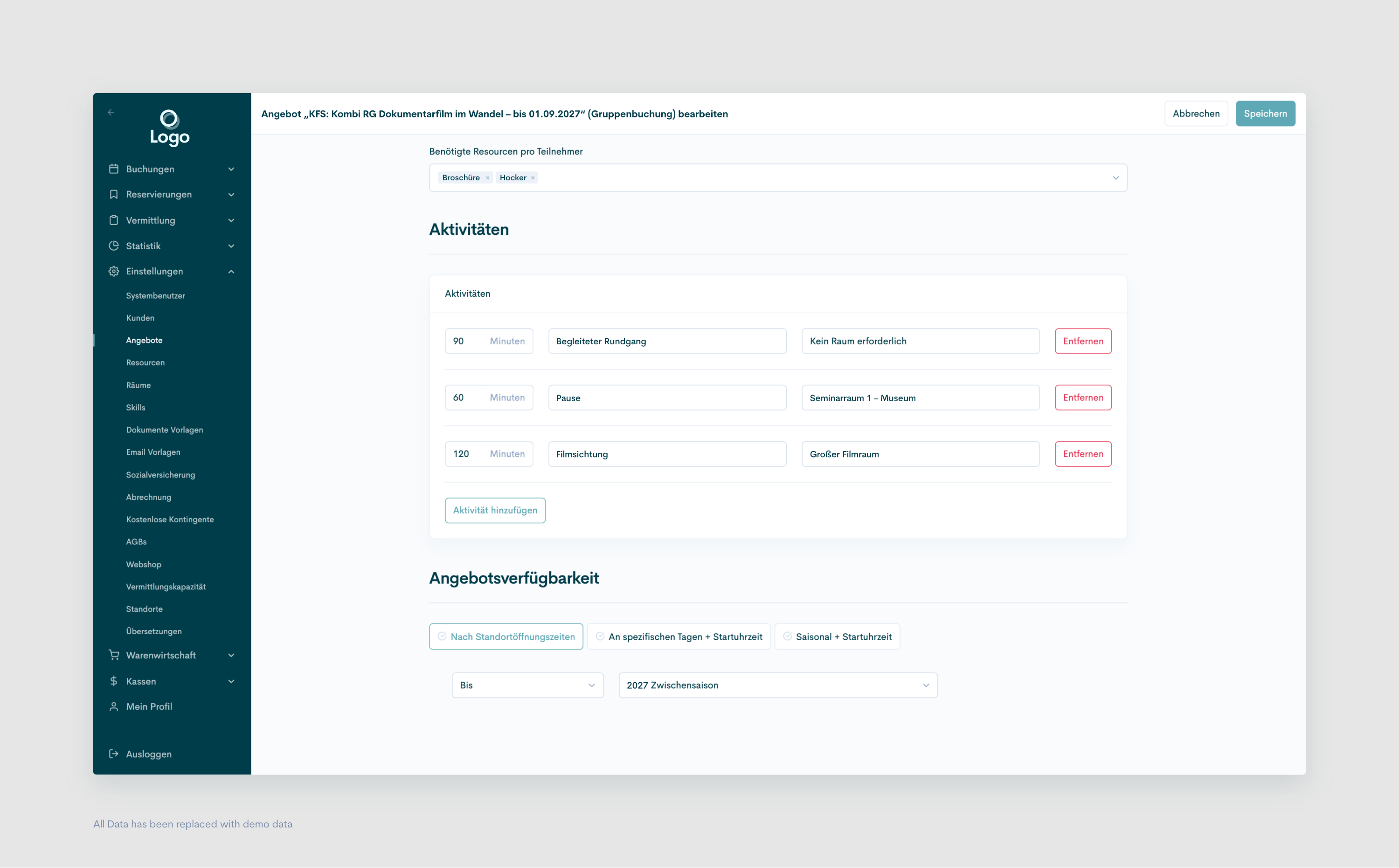 Create Offer – Add Multiple Aktivities