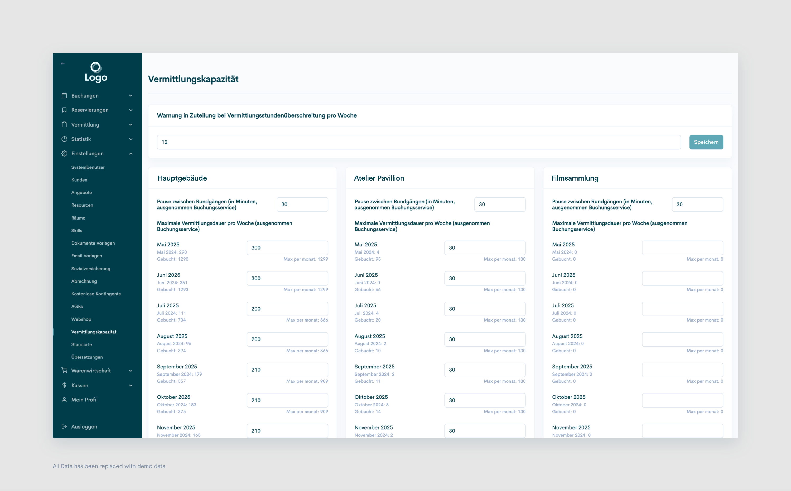 Set Location Capacity